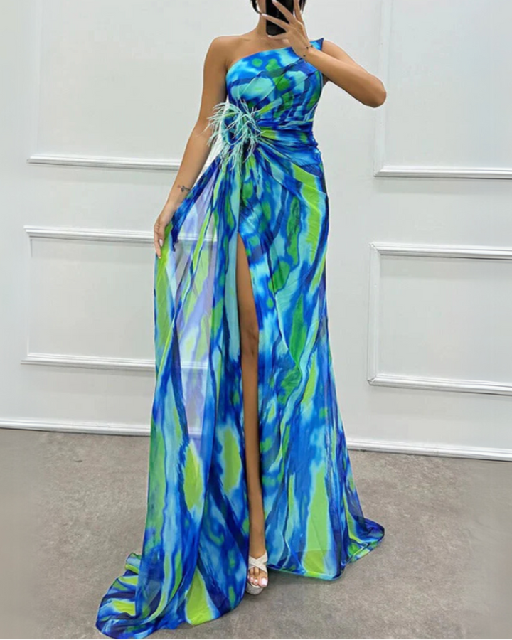Monica | Vibrant Draped Dress