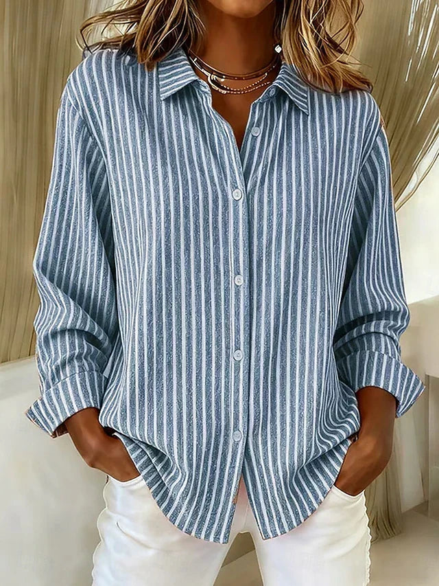 Nyree | Striped Button-Down Shirt