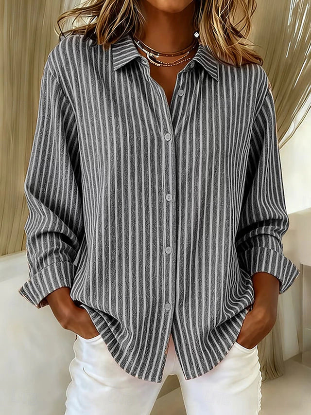 Nyree | Striped Button-Down Shirt