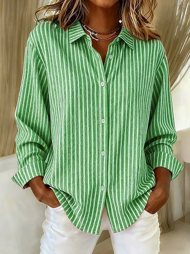 Nyree | Striped Button-Down Shirt