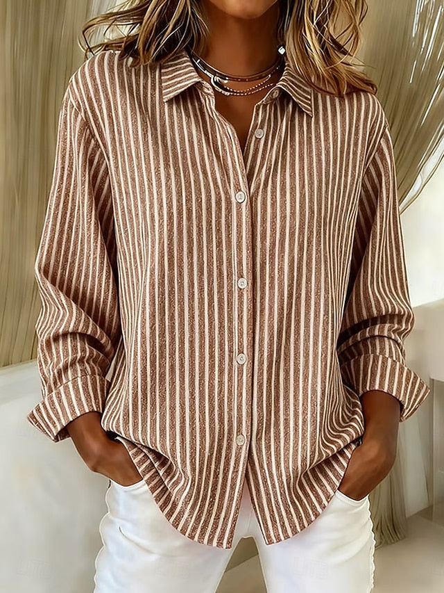 Nyree | Striped Button-Down Shirt
