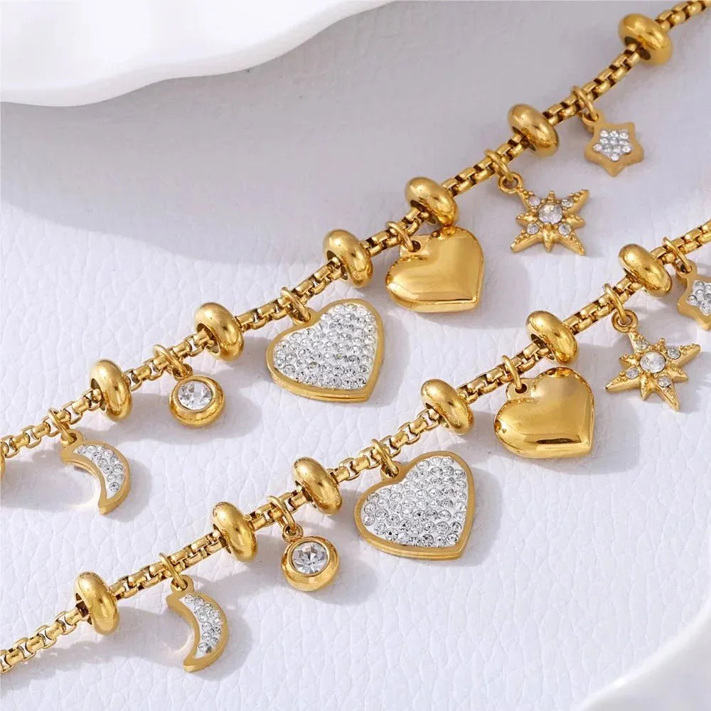 Gabby | Zircon Charm Bracelet