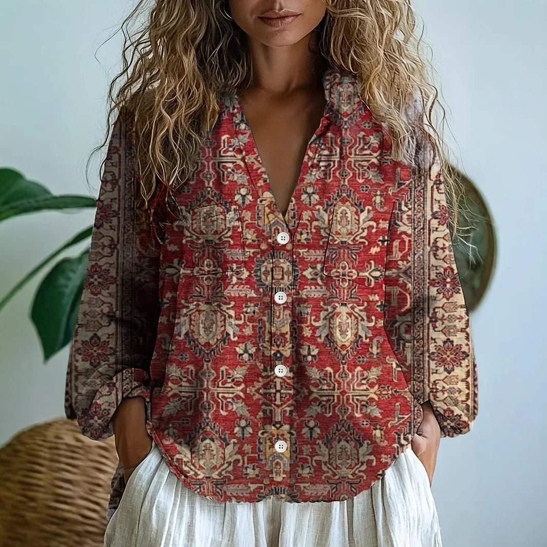 Phyllis | V-Neck Relaxed Blouse