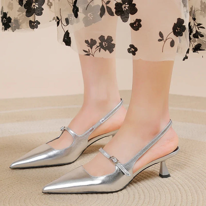 Daphne | Slingback Kitten Heels