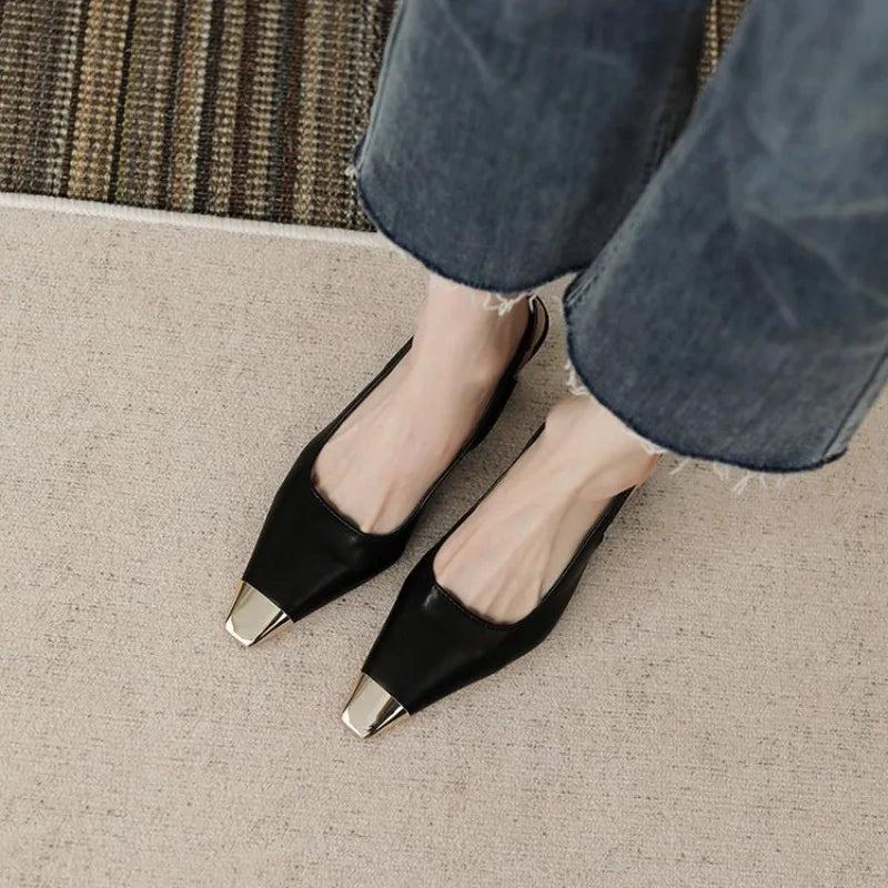Peta | Pointed Toe Slingback Heels