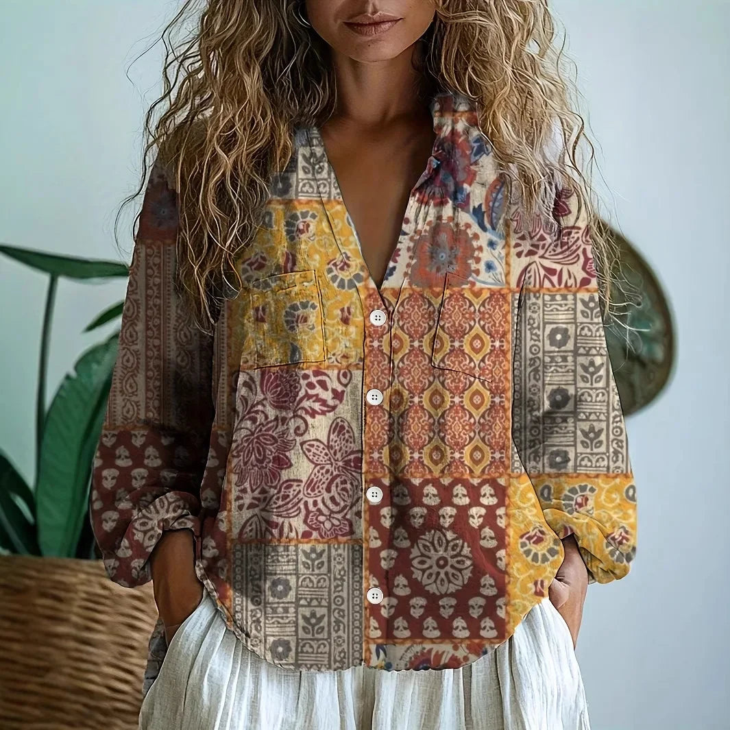 Phyllis | V-Neck Relaxed Blouse