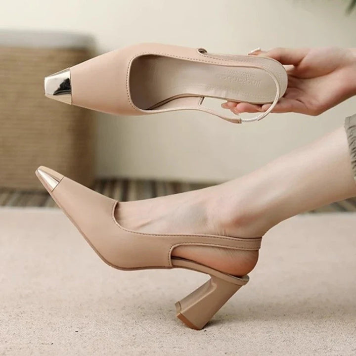 Peta | Pointed Toe Slingback Heels