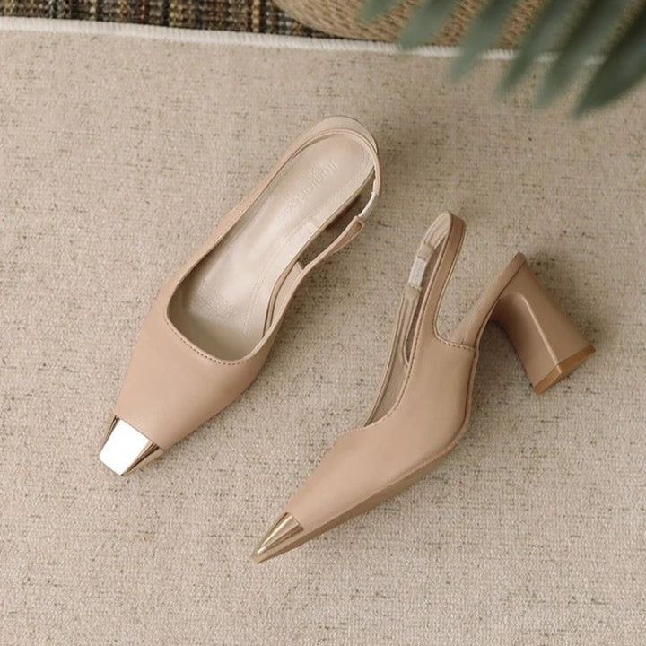 Peta | Pointed Toe Slingback Heels