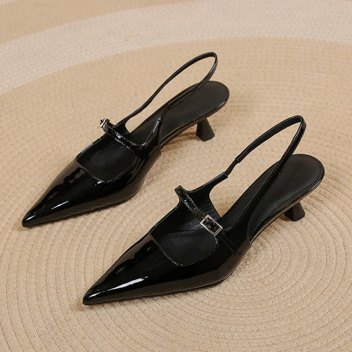 Daphne | Slingback Kitten Heels