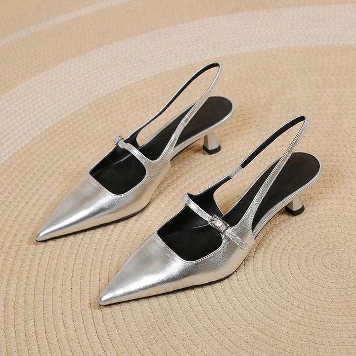 Daphne | Slingback Kitten Heels