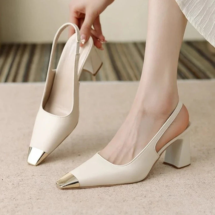 Peta | Pointed Toe Slingback Heels