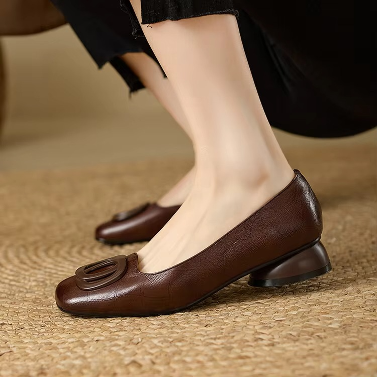 Renee | Leather Flats