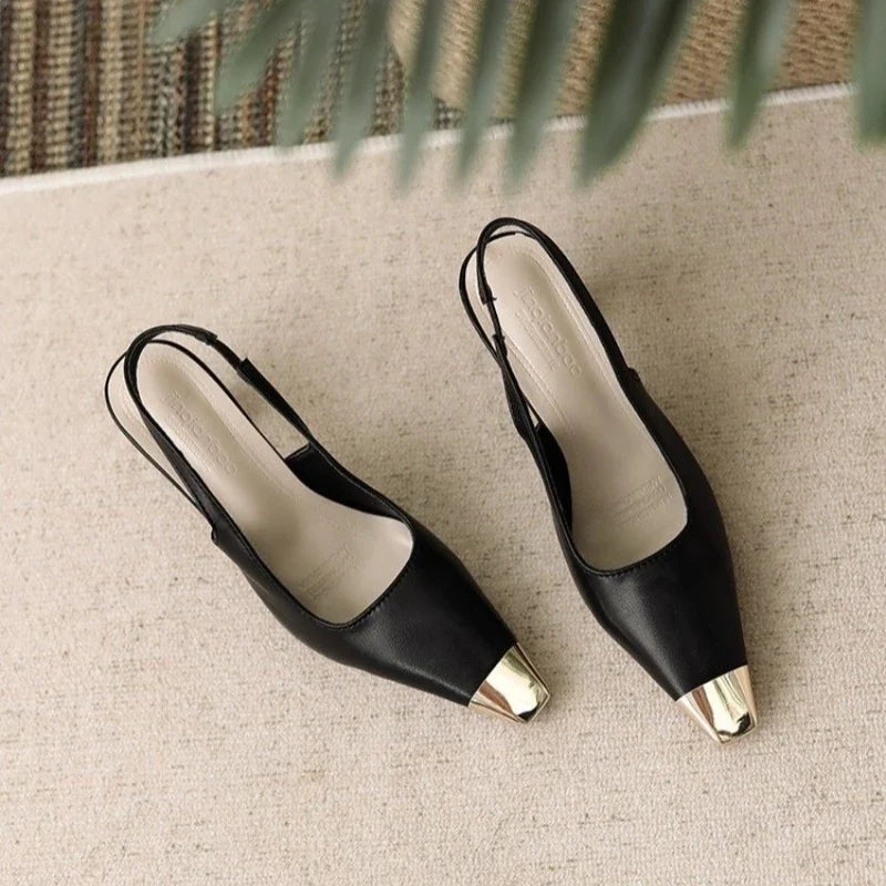 Peta | Pointed Toe Slingback Heels