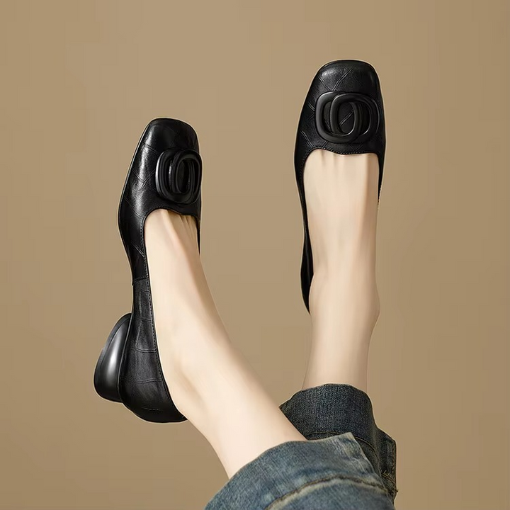 Renee | Leather Flats