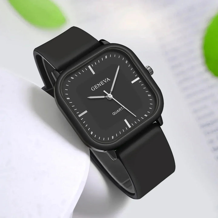 Luisa | Square Leather Strap Watch