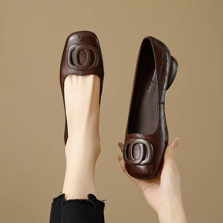 Renee | Leather Flats