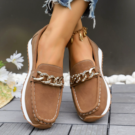 Tamsin | Orthopaedic Diamond Buckle Loafers