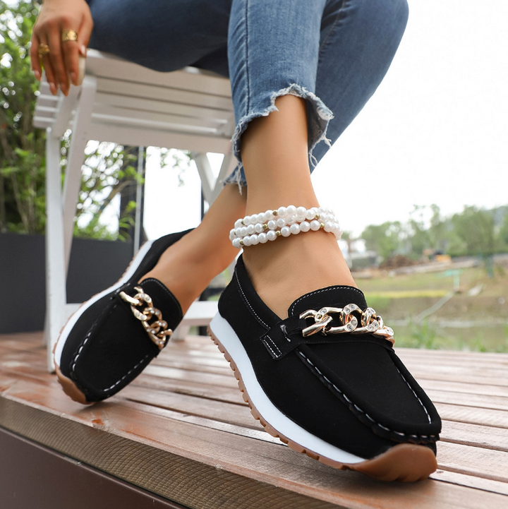 Tamsin | Orthopaedic Diamond Buckle Loafers