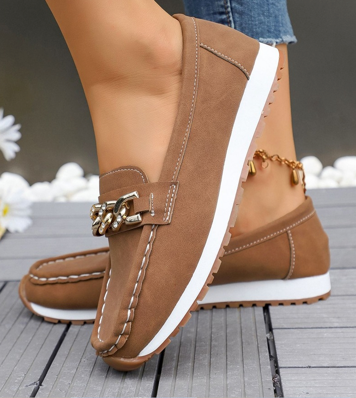 Tamsin | Orthopaedic Diamond Buckle Loafers