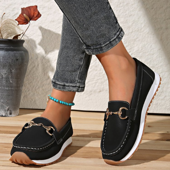 Tatiana | Flat Buckle Loafers