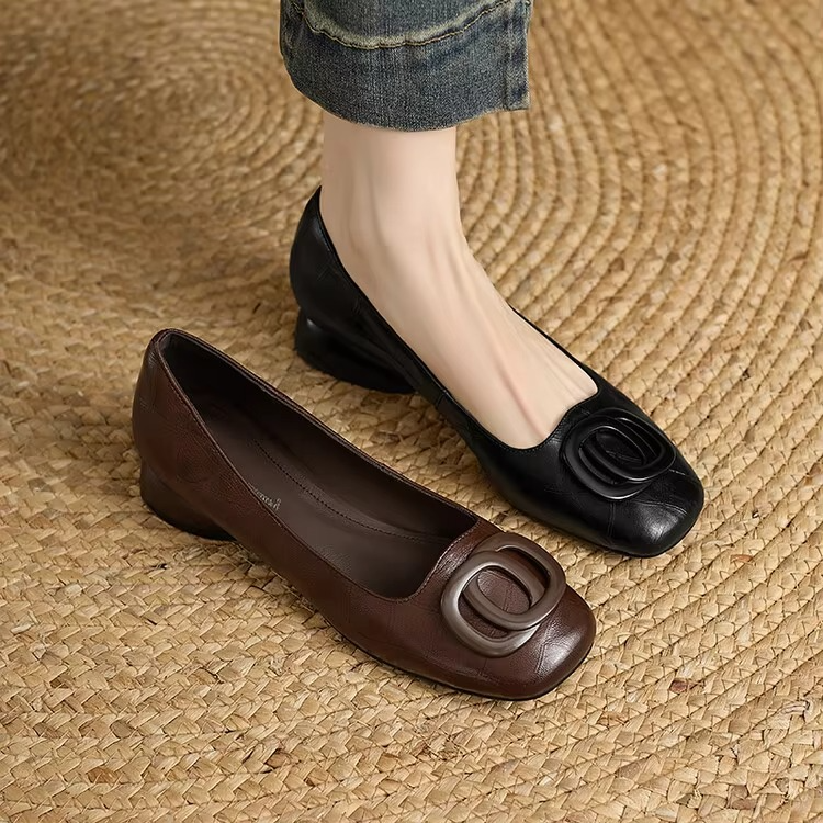 Renee | Leather Flats