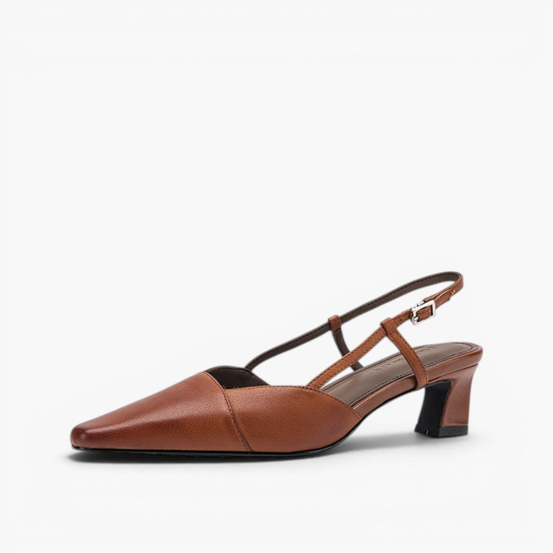 Felicity | Leather Slingback Heels