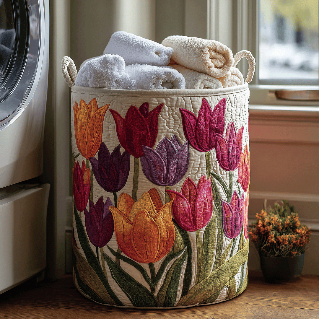 Dutch Tulip | Quilted Storage Basket