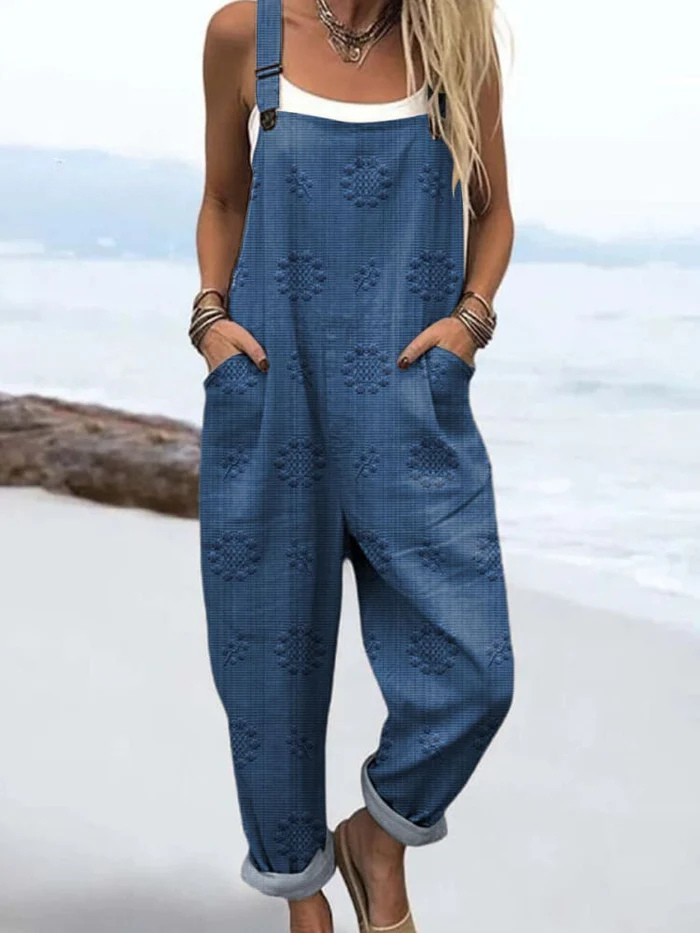 Meadow Glow jumpsuit for women, green floral print, relaxed fit, sizes AU 8-24