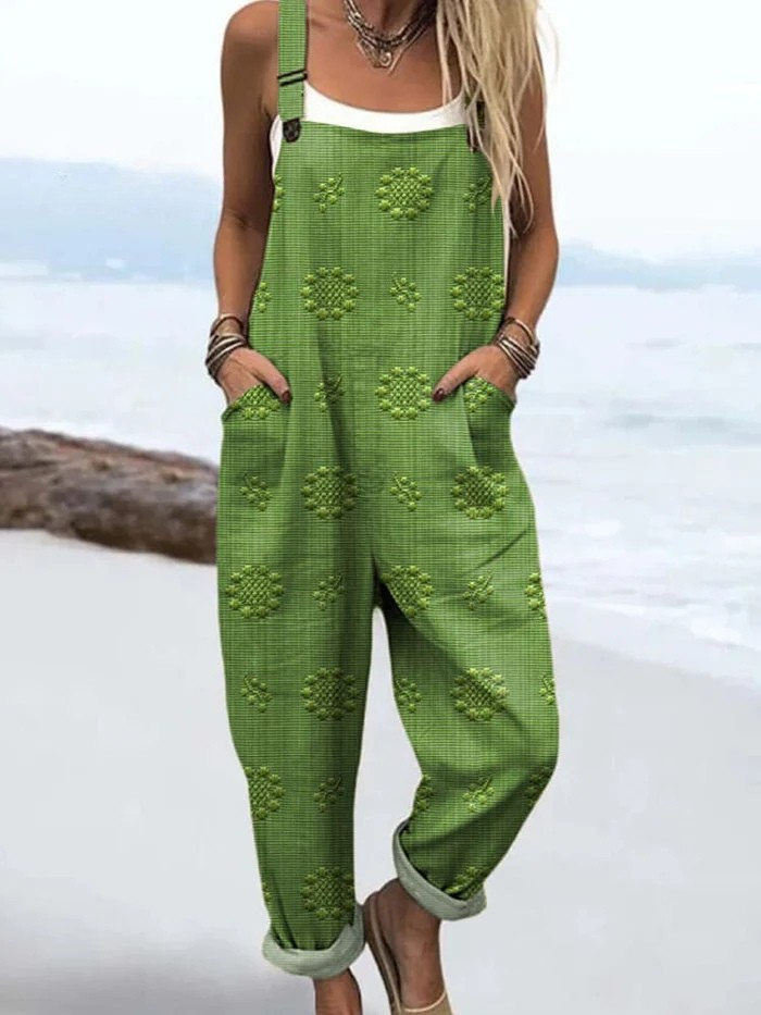 Meadow Glow jumpsuit for women, blue floral print, relaxed fit, sizes AU 8-24