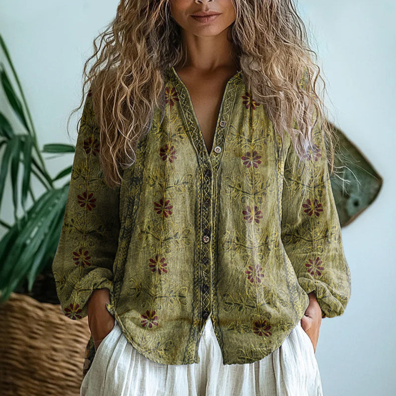 Phyllis | V-Neck Relaxed Blouse