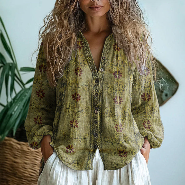 Phyllis | V-Neck Relaxed Blouse