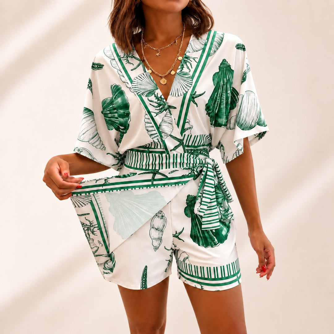 Trudie | Playsuit With Skirt Overlay And Side Tie