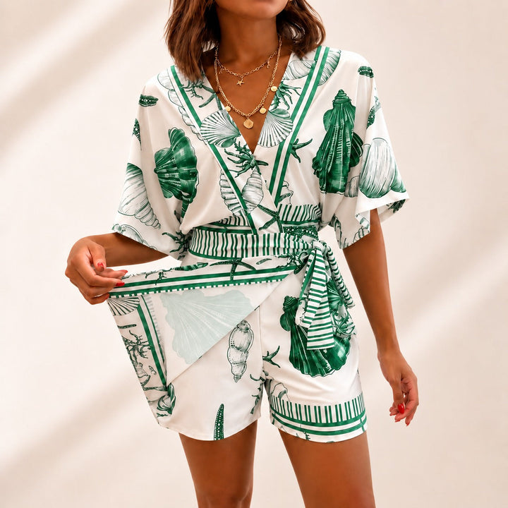 Trudie | Playsuit With Skirt Overlay And Side Tie