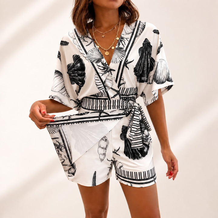 Trudie | Playsuit With Skirt Overlay And Side Tie