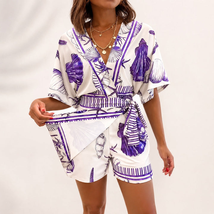 Trudie | Playsuit With Skirt Overlay And Side Tie