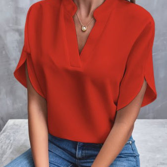 Kirstie | Short-Sleeve Batwing Blouse