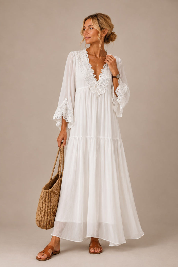 Alma | Floral Lace Maxi Dress