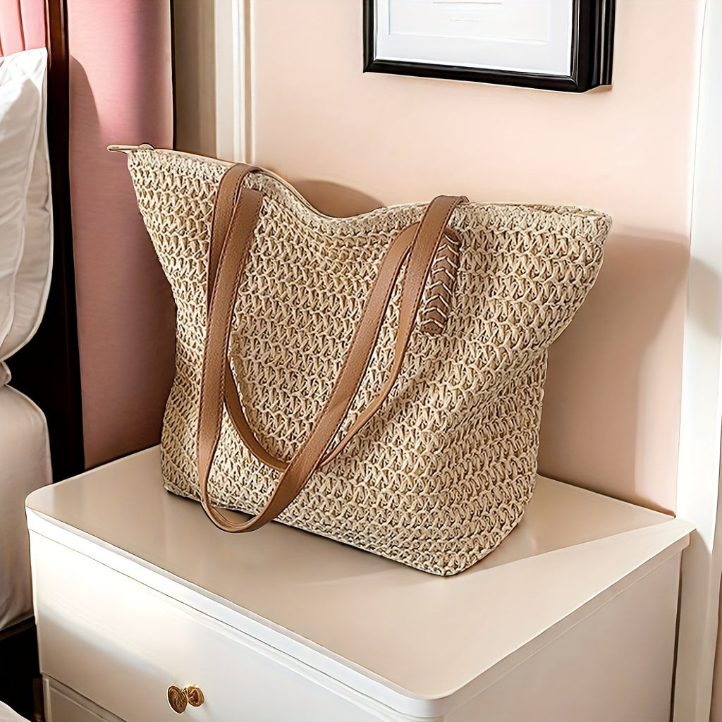 Zillah | Woven Raffia Tote