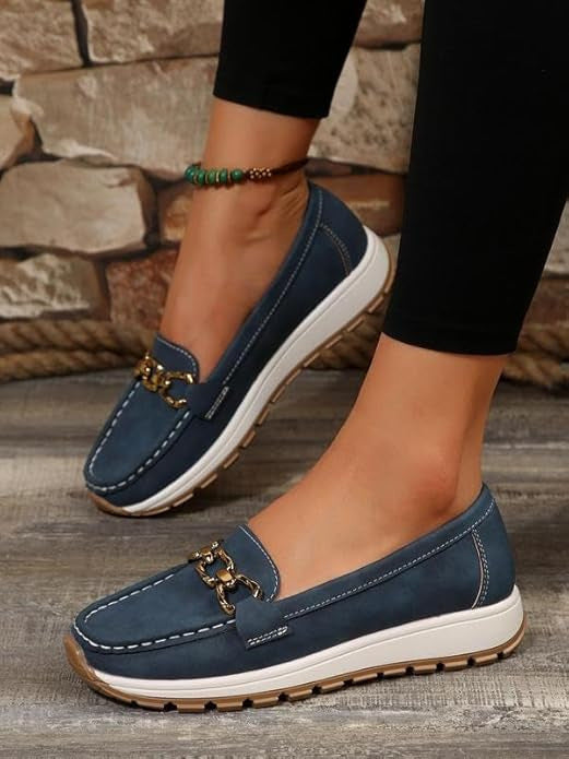 Philippa | Orthopaedic Flat Buckle Loafers