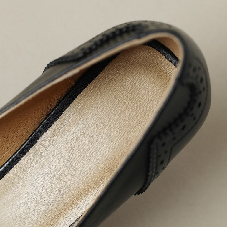 Persephone | Leather Ribbon Pumps