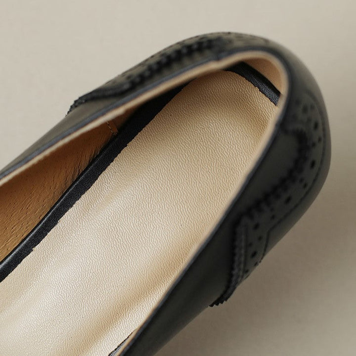 Persephone | Leather Ribbon Pumps