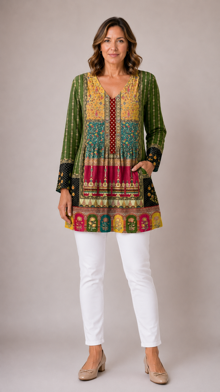 Aurelia | Long Blouse with V-Neck