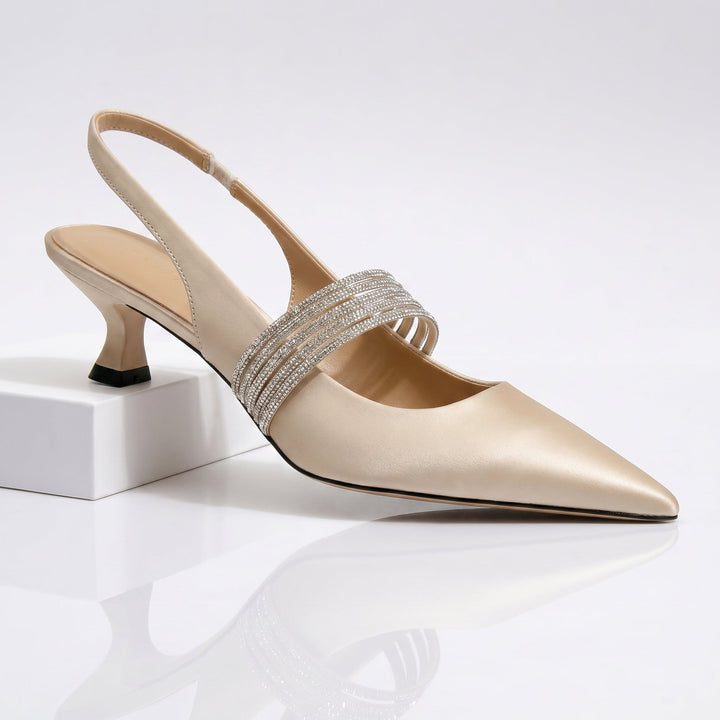 Merryn | Crystal Kitten Heels