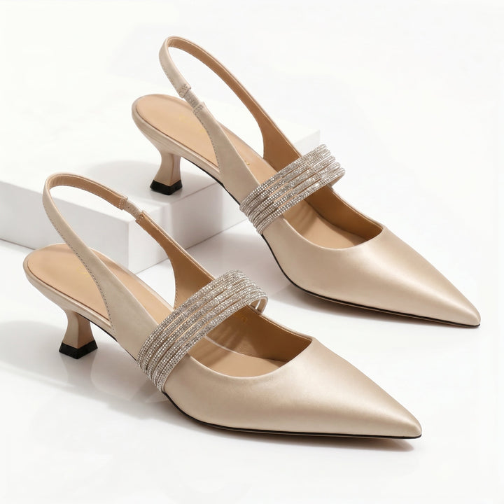 Merryn | Crystal Kitten Heels