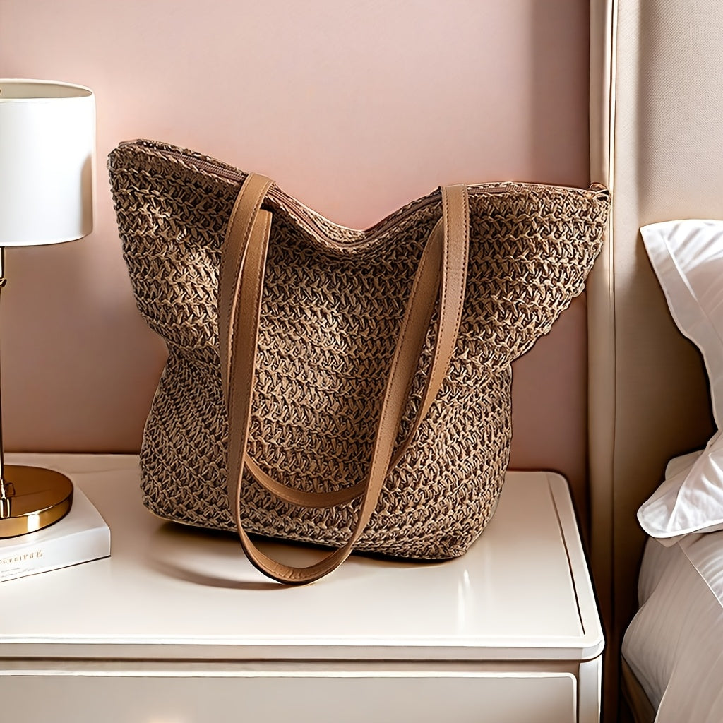 Zillah | Woven Raffia Tote