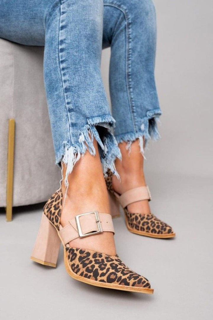 Deanne | Bold Leopard Print Block Heels