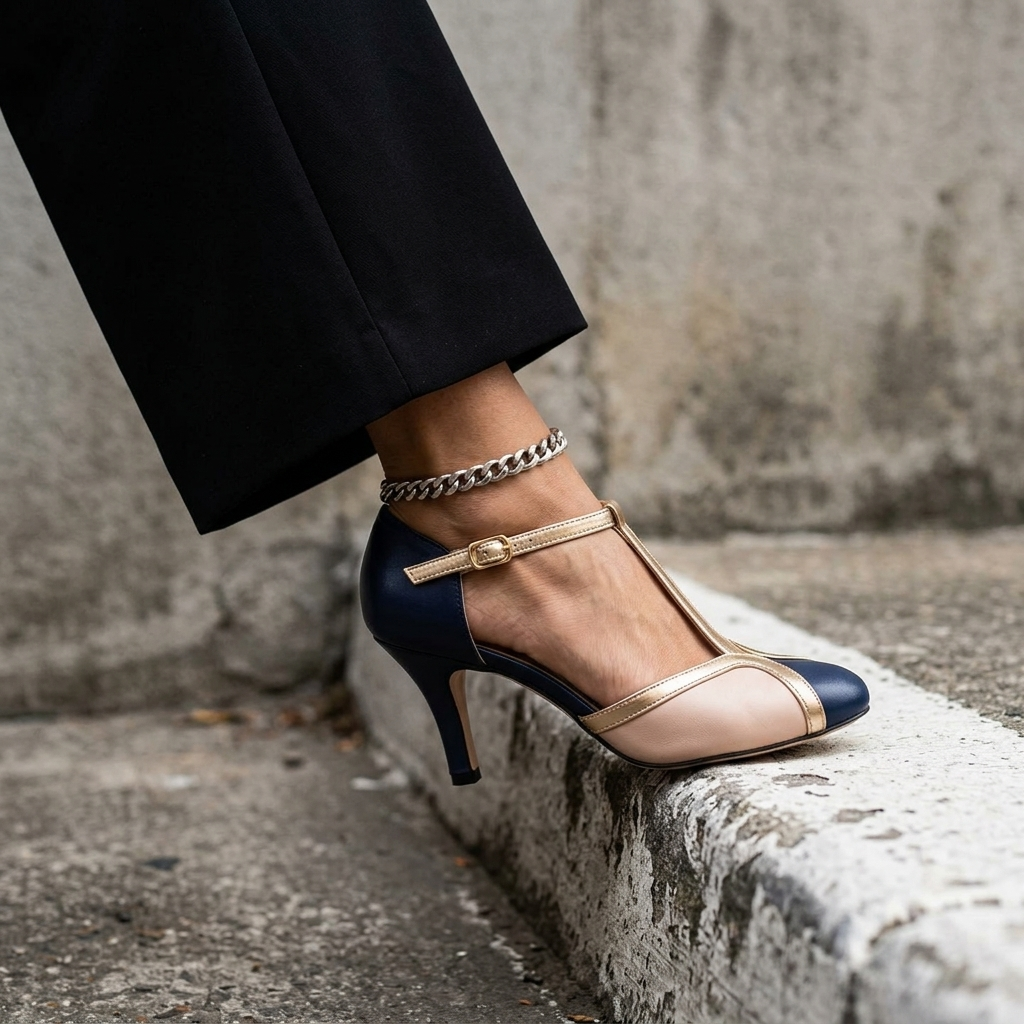 Miranda | All-Day Comfort T-Strap Heels