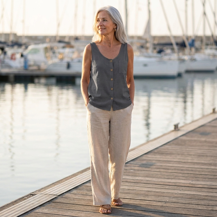 Fallon | Relaxed Ibiza-Style Sleeveless Top