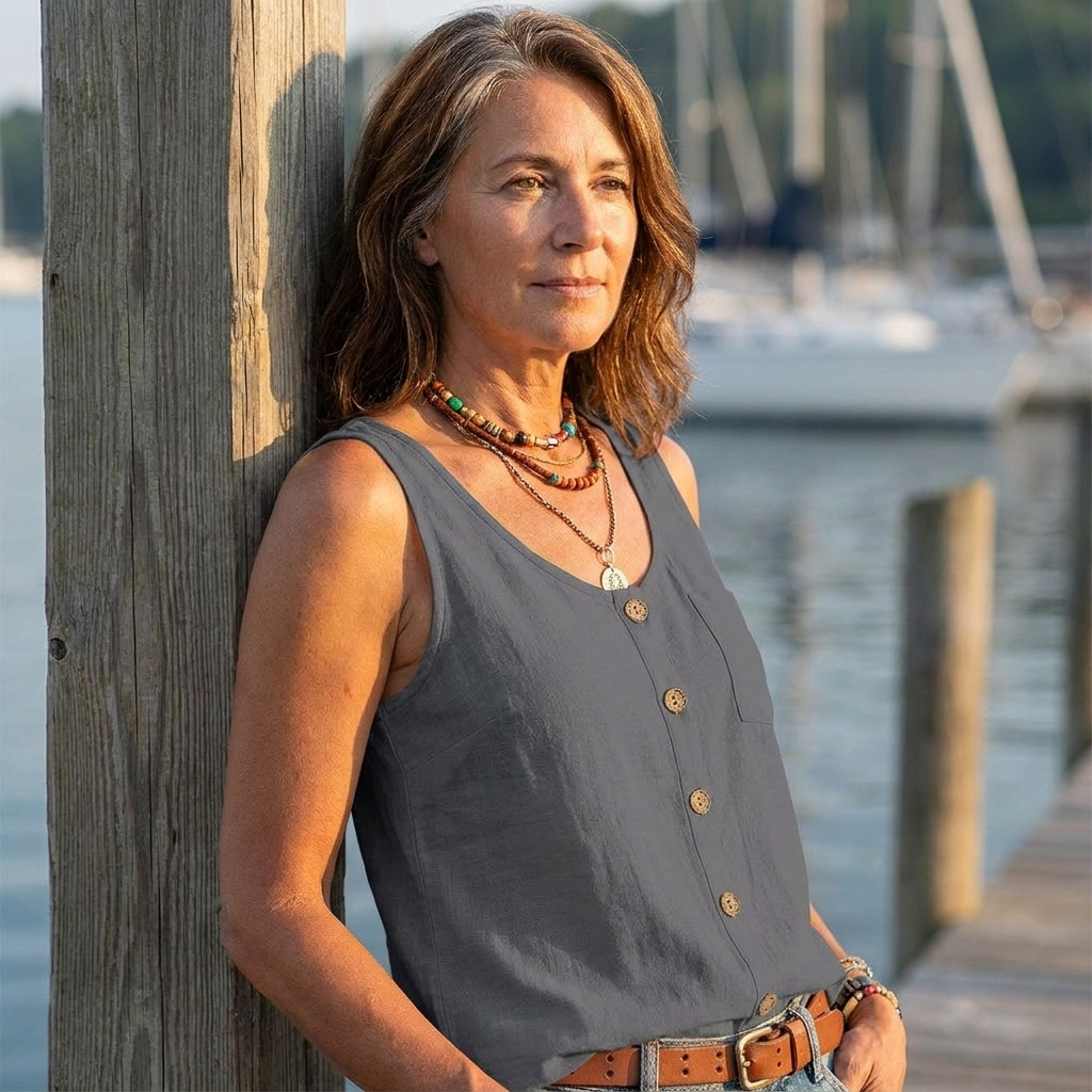 Fallon | Relaxed Ibiza-Style Sleeveless Top