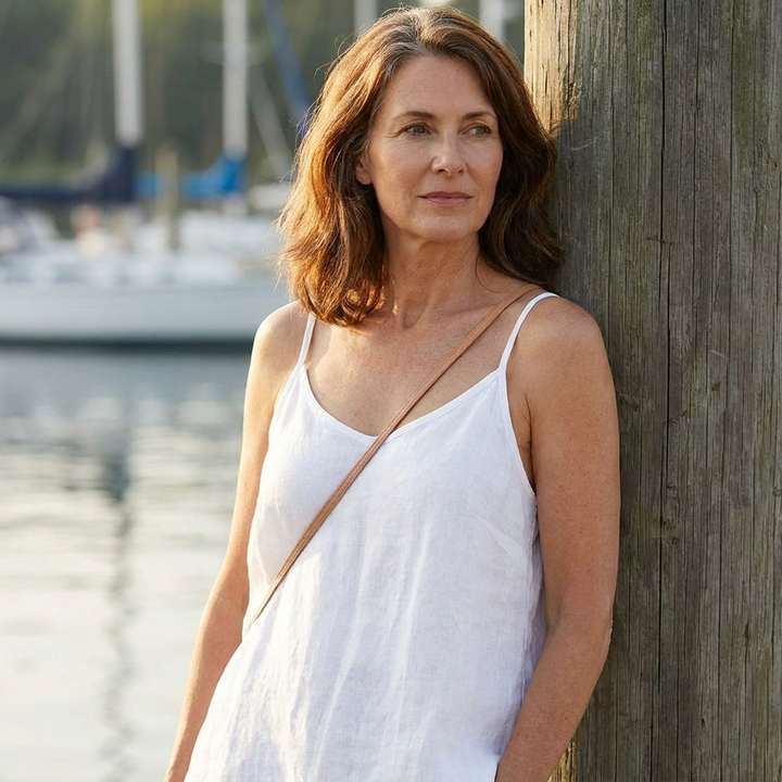 Claudette | Spaghetti Strap Linen Top